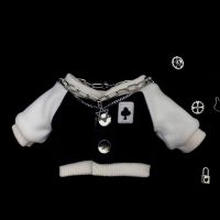 G New 20Cm Doll Clothes Fashion Embroidery Jackets Black/White/Red Baseball Uniform Cotton Stuffed Dolls Playing House Essories