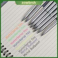 ZOWBRSH 1PC โรงเรียนสำนักงาน แฟชั่น ลายเซ็น ของขวัญ เครื่องมือเขียน เครื่องเขียน ปากกาลูกลื่นโลหะ อุปกรณ์เครื่องเขียน ปากกาน้ำ