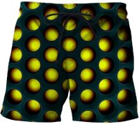 Summer Mens Shorts Geometric Pattern 3d Surfing Short Beach Short Men Casual Quick Dry Sports Pants Swimwear