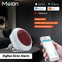 Meian Zigbee Smart Sirena 110vt-220vt Sirene Alarma 100dB Wireless Alarme Security Protection Via Gateway Smart Life Tuya APP Household Security Syste