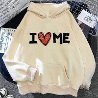 I Heart Me Hoodies เสื้อฮู้ดผู้หญิง,เสื้อกันหนาวอะนิเมะฮาราจูกุ Y2k เหงื่อความงามเสื้อสเวตเตอร์แขนยาว