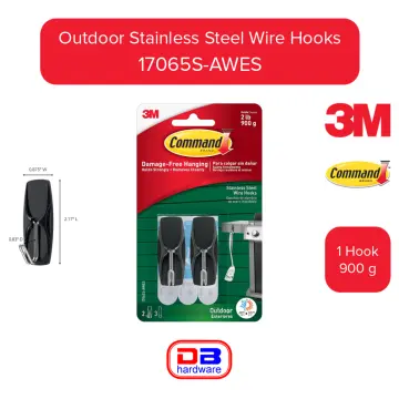 Command™ Outdoor Stainless Steel Wire Hooks - 17065S-AWES