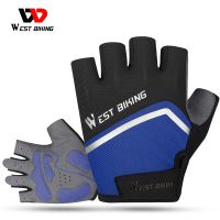 hotx【DT】 WEST BIKING Half Cycling Gloves Men Shockproof Breathable MTB Road