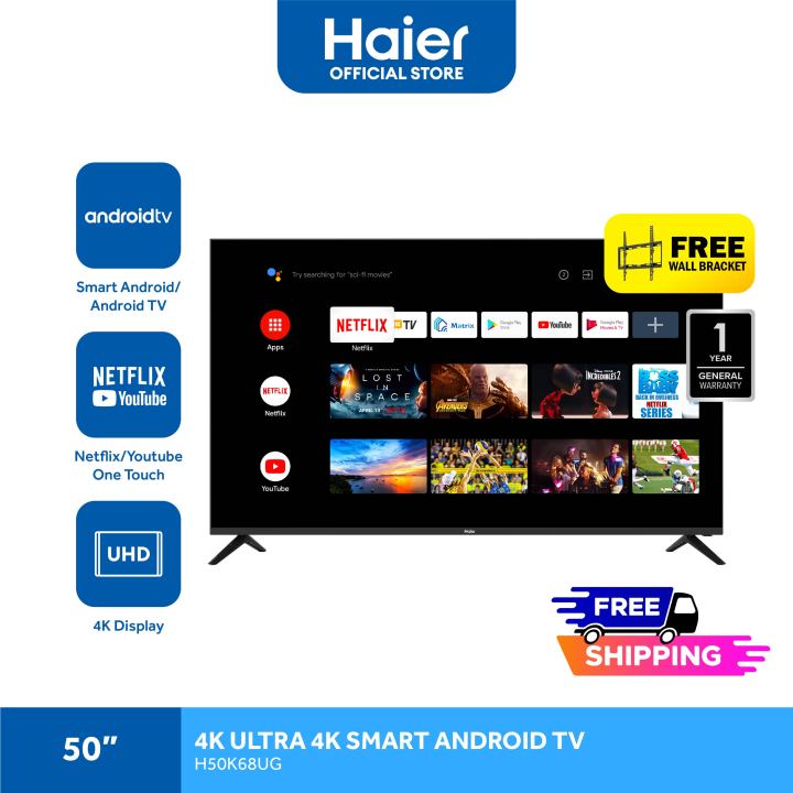Haier H50K68UG 50 Inch 4K UHD Smart Android 11 TV (Netflix & Youtube ...