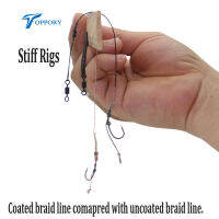 Topppry 1 Spools Coated Hook Link for Carp Fishing Stiff Rigs Braid Line Hair Rig Making Tippet Material 25lb 35lb 5M 10M