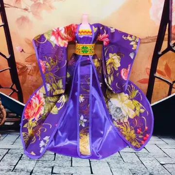 Asian Japanese Traditional Cosplay Costumes Ancient Purple