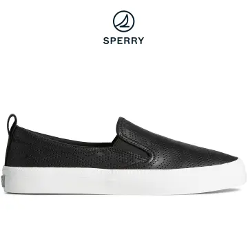 Sperry black slip on on sale sneakers