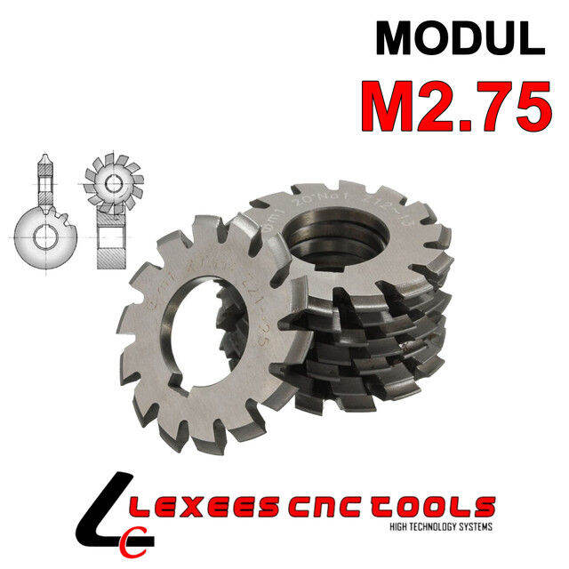 Modul M2.75 Roda Gigi M 2.75 Gear Module Milling M2 Cutter Involute