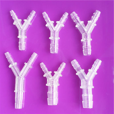 CW above 2pcslot Plastic Reducing Y Type Hose Tee Silicone Tube Water Connectors Joint Aquarium Parts Food Grade Drop Shipping