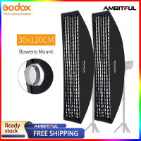 2 ชิ้น GODOX 12 "x 47" 30x120 เซนติเมตรแถบรังผึ้งตารางสี่เหลี่ยม S oftbox สำหรับภาพ S Trobe สตูดิโอแฟลช S oftbox Bowens เมา