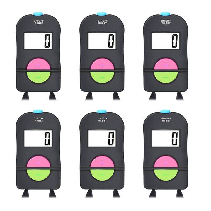 6Pcs Digital Hand Counter Golf Counter Electronic Plus/Minus Manual