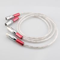 Pair Audiocrast AS220 XLR Interconnect cable 6N Silver Audio Video cable 1.5M XLR cable with XLR plug cable