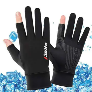 Women Fingerless Sun Protection Gloves Half Finger Sunscreen Anti-UV Gloves  Soft 