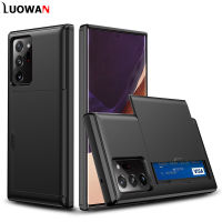 LUOWAN โทรศัพท์มือถือสำหรับ Samsung Galaxy Note 20 Ultra/Note 20/Note 10 Plus/Note 10/Note 9/Note 8กรณีเลื่อนโทรศัพท์2-In-1 Anti-Fall โทรศัพท์ฝาครอบป้องกันสามารถเก็บการ์ด