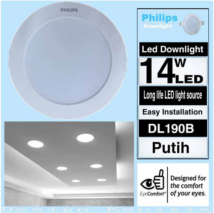 Philips DL190B Downlight LED 14 Watt ~ Putih / Downlight LED Philips 14 ...