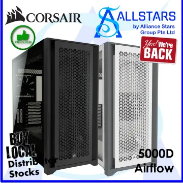 Corsair 5000D Airflow Tempered Glass Mid-Tower ATX PC Case - White  CC-9011211-WW