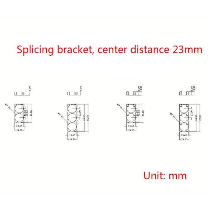 20pcsความปลอดภัย1x3แบตเตอรี่ผู้ถือbracket-anti-vibrationพลาสติกขาตั้งมือถือวงเล็บสำหรับ21700แบตเตอรี่