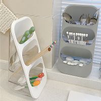 【CW】 3 Layers Drainage Storage Rack Plastic Drainer Chopstick Shelf Organizer Tableware Holders Accessories