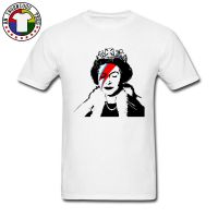 T-shirt เสื้อยืด คอกลม ผ้าฝ้าย 100% พิมพ์ลายตัวอักษร Banksy Urban Art Queen สําหรับผู้ชายS-5XL  QI6V