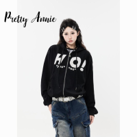 Pretty Annie สื้อกันหนาว เสื้อแขนยาวผญ เสื้อเเขนยาว สไตล์เกาหลี ใหม่ กราฟฟิตี้ เสื้อแขนยาวฮูด เสื้อกันหนาวมีฮู้ด 2023 ใหม่  WWY23912AQ 37Z230915