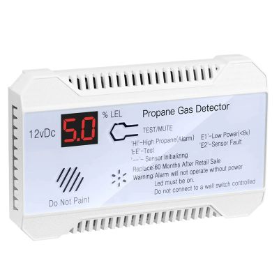 Propane Detector 12V LPG Natural Gas Sensor Leak Alarm 85DB Siren for Car RV Home Digital Propane Tester Meter