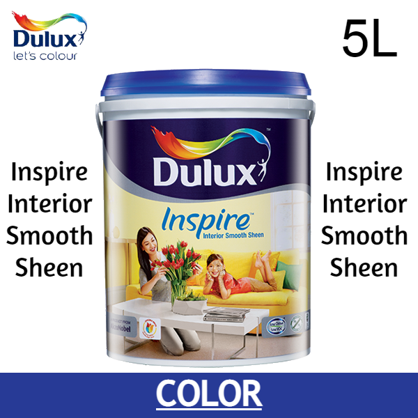ICI DULUX [ 5L ] Inspire Interior Smooth Sheen ( COLOR ) Lazada