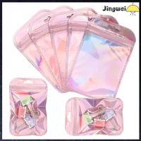 JINGWEI 50pcs/bag ข้น แสดงเครื่องประดับ ผนึก ถุงบรรจุภัณฑ์ กระเป๋าซิป ถุง OPP ถุงปิดผนึกด้วยตนเอง