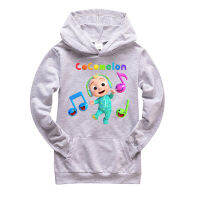 Cocomelon เสื้อสวมหัวสำหรับเด็กเสื้อผ้าสำหรับฤดูใบไม้ผลิและฤดูใบไม้ร่วงกางเกงชั้นในสำหรับผู้ชายการ์ตูนผ้าฝ้าย65% + เสื้อฮู้ดอนิเมะใยโพลีเอสเตอร์35% ไฟเบอร์เด็กหญิงเด็กชาย0000เกาหลี