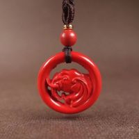 [COD]A natural ore cinnabar elephant luck pendant necklace pendant with high content of red sand mens and womens จี้ช้างแร่ธรรมชาติชาดทรายแดงปริมาณสูงจี้มงคล Ruyi สร้อยคอเครื่องประดับผู้ชายและผู้หญิงโซ่เสื้อกันหนาว