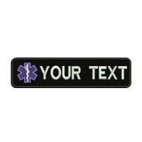 10X2.5cm Healthy Heart The Star Of Life Embroidery Custom Name Patch Stripes Badge Iron On Or  Patches Adhesives Tape