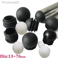 Round Pipe End Blanking Caps Non Slip Furniture Leg Black/White Plastic Tube Insert Plug Decorative Dust Cover Floor Protector