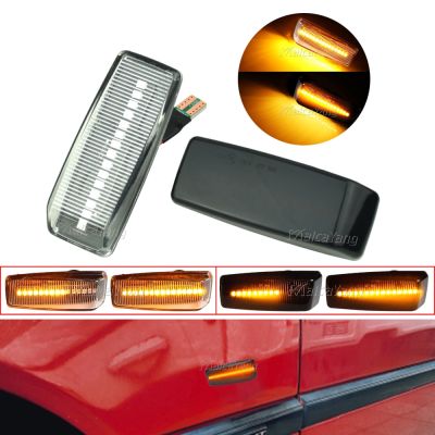 ✚✥ 2Pcs Turn Signal Dynamic Side Marker Light LED Flowing Water Flasher Lamp For Mercedes-Benz W201 190 W202 W124 W140 R129 SL-CLAS