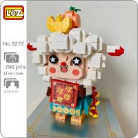 LOZ 9272 Spring Festival Sheep Gold Ingot Fruit Pet Animal Doll DIY Mini Diamond Blocks Bricks Building Toy for Children no Box