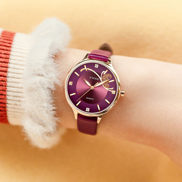 wwoor-ใหม่ผู้หญิงแฟชั่นสีม่วงนาฬิกาแบรนด์หรูหนังนาฬิกาขนาดเล็กสำหรับสุภาพสตรีนาฬิกาข้อมือนาฬิกา-relogis-feminino