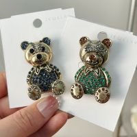 Luxury Jewelry Rhinestone Jewelry Dinner Party Dress Accessories Cute Bear Brooch Versatile Bright Ladies Vintage Style