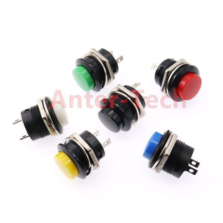 1pcs-r13-507-momentary-2-pin-mini-round-push-button-switch-self-reset-electrical-equipment-16mm-panel-hole-3a-250vac-6a-125vac