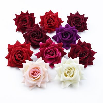 【cw】 5/10Pcs Artificial Flowers CheapValentine 39;s Day GiftsBox Scrapbook for Wedding WallDecorations for Home
