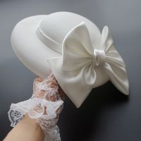 สุภาพสตรี Fascinators Millinery หมวกงานแต่งงานหมวกปีกกว้าง Fedora Kentucky Derby Headpiece Church อุปกรณ์เสริมผม