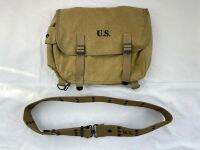 tomwang2012. WWII Us Army M1936 M36 Musette Field Haversack &amp; Army Webbing Equipment Belt