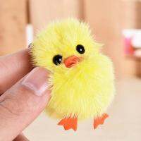 Cute Mini Chick Model Yellow Fur Ball Pendant Keyring Key Chain S2U6