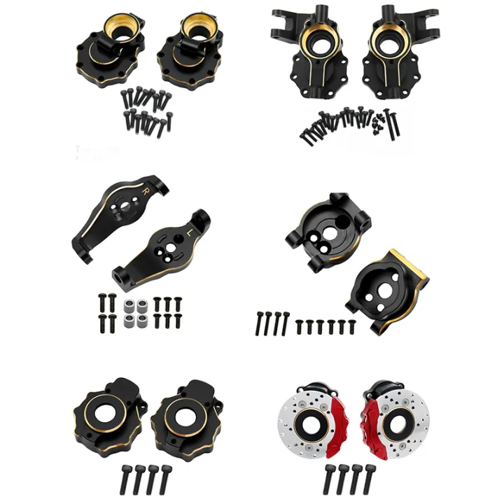 Brass Black Counterweight Portal Axle For 1/10 Traxxas TRX4 TRX6 Remote