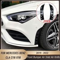 Front Bumper Wind Blade For Mercedes C118 X118 AMG CLA35 CLA250 CLA220 CLA200 CLA180 2019-2022 Canbon Look Trim Spoiler