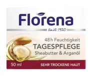 Free shipping from Germany Florena Shea Butter Argan Oil Moisturizing Day Cream 50ML