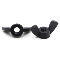 M3 M4 M5 M6 M8 M10 M12 สีดำไนลอนพลาสติก Wingnut ผีเสื้ออ่อนนุช Ingot Wing Nuts DIN315-cijiha