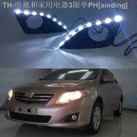 【CW】♂☜❈  Car Flashing 2Pcs running light drl for Corolla 2007 2008 2009 2010 DRL fog driving lights