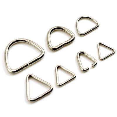 50pcs Stainless Steel Triangle Open Jump Ring Split Rings D Shape Connectors Clasps Hooks for Jewelry Making DIY Findings