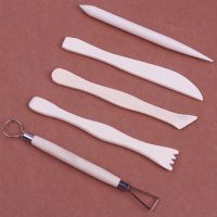 5pcs Wooden Pottery Tools Artistic Clay Sculpting Sculpture Carving Shapers Cutters Clay Craft Polymer Clay Tools Set