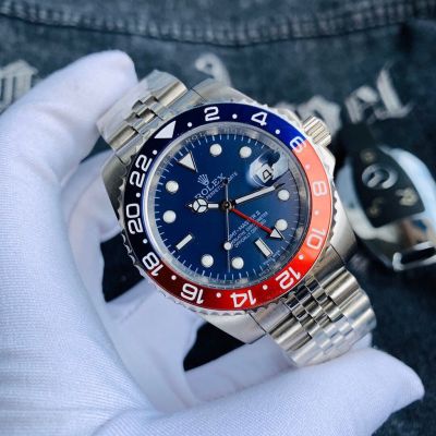 【ข้อเสนอพิเศษ】นาฬิกา Rolex Greenwich GMT Series อัตโนมัตินาฬิกากลไกนาฬิกาสำหรับผู้ชาย