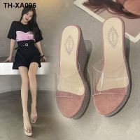 word bring the slippers wedges large base outside new han edition summer of 2022 female comfortable joker increased sandals