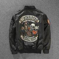 Stockriders Motorcycle Jackets Bomber Trench Men Baseball Skull Outerwear Men Pilot Windbreaker Thin Jackets Spring Autumn 2022